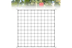 Sprifityy Wachsen Zelt Netz,Scrog Netz 120 x 120cm,Grow Netz mit 4 Haken,für Pflanzen, Gemüse,Obst,Elastische Spalier Netz,Passend für Garten,Balkone,Hof,Gartenarbeit