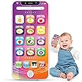 Baby Phone Toy for 1 2 3 Year Old Boys Fake Phone Play Toy for1-3 Early Education Toys with Music for Toddler Babies Boys Girls Birthday Present Gifts Age 6M+