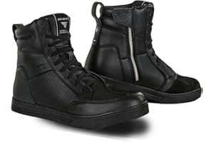 SHIMA BLAKE, Scarpe Moto Uomo - Rinforzate Stivali Moto Uomo in Pelle, Supporto alla Caviglia