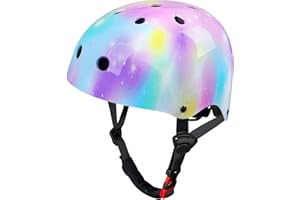 MHJY Casco Bici Bambino Casco Bicicletta Bambina Protezioni Della Testa per Skateboard Skate Moto Monopattino Regolabile per Ragazze e Raga
