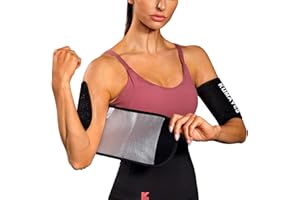KUMAYES Sweat Arm Bands Trimmer for Women And Men Sauna Arm Slimmer Shaper Compression Sleeves Wraps