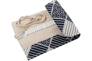 DOITEM Sac a Crayon de Toile, 48 Trous 72 Trous Pochette pour Crayons, Trousse de Crayons de Couleurs Sac Multi-usages (Crayons Non Inclus)