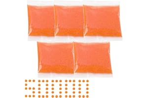 UNKJIN Gel Blaster Ammo, 50000 Pcs Refill Gel Balls, 7-8 mm Gel Blaster Bullets for Gel Blaster Gun, Gel Gun Ammo Refill for Teenagers and Adults 14+