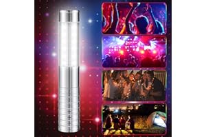 Dnoyevvs Baton Stroboscopique LED Bâton Lumineux Stroboscopique pour bouteille de champagne - lumière blanche, Réutilisable pour karaoké, bar, boîte de nuit, mariages, fêtes (Argenté)