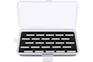 FULLCASE Bobbin Case for Bernina New 7 and 8 Series Jumbo Bobbins Storage Holder Sewing Box Thread Organizer Holds 25pcs Bobbins for Sewing Machine- Black(Box Only）