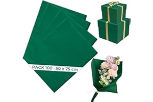 ESPIRITO REBELDE Papier de soie Vert Forêt (Pack 100) 50x75 cm