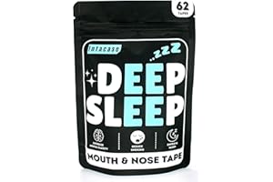 Deep Sleep Mouth Tape & Nasal Strips 62 Pack | Mouth Tape for Sleeping & Snoring | Beard Friendly, Skin Safe Sleep Tape | Anti-Snoring Nose Strips for Better Breathing & Restful Sleep