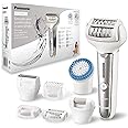 Panasonic ES-EL9A Wet and Dry Cordless Epilator with 8 Attachments and LED Light (UK Plug)