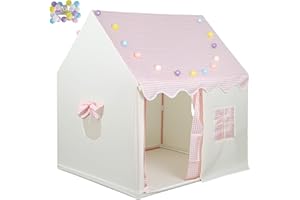 ALLmeter Kids Play Tent with LED Lights - Easy Setup 10 Mins,Large Indoor Outdoor Playhouse for Children,Spacious Play Tents for Girls & Boys Ages 3-12,Gift Idea for Birthday Christmas