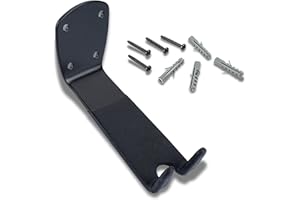 ‎CONTEC CONTEC Fahrradwandhalter Moulder, alle Radgrößen, aus Stahl, zum Einhängen des Pedals, PVC-Schutzbeschichtung, inkl. Befestigungsmaterial, 1 Stück, schwarz