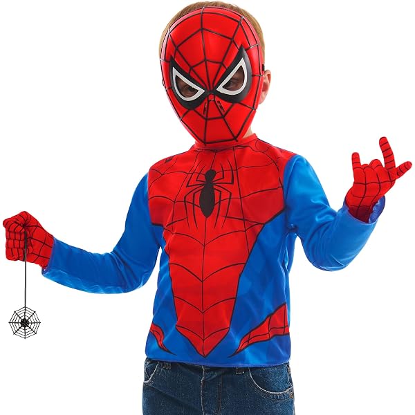 Masque Enfant Marvel Spidey Et Ses Amis - Taille Unique, Mousse Et Jersey, Attache Élastique, Cadeau Fête - 2