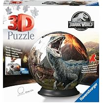 Puzzle 3D Ball – Jurassic World – 72 Pièces Numérotées – 13 Cm – Sans Colle – Dès 6 Ans