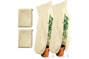 ROTKUSZ 2 Pezzi Telo per Piante Inverno Antigelo, 120 x 180cm Tessuto Non Tessuto per Piante, Traspirante Copertura Piante Inverno Telo Antigelo per Piante per Albero Palma Piante da Balcone Tenda