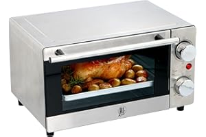 ALL RIDE Mini piekarnik do ciężarówki / przyczepy kempingowej / łodzi / autobusu lub na kemping - stal nierdzewna, srebrny, 9 l, 34,5 x 23,5 x wys. 20 cm, 24 V / 300 W