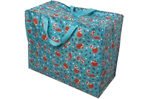 REX LONDON Borsa formato gigante con motivo di animali, plastica, Rusty The Fox, Jumbo