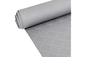 ANRO Mata gumowa, mata ryflowana, towar sprzedawany na metry, 3 mm, wykładzina gumowa z blachy ryflowanej, jako podłoga warsztatowa, wykładzina podłogowa, nakładka na stół warsztatowy, gumowa mata do