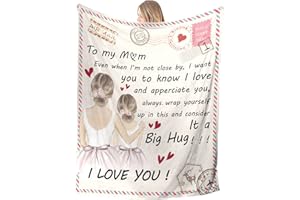 Vetbuosa Mothers Day - 127x152cm Blanket for Mum, Soft Throw Blanket Mummy Presents, Gifts for Mum on Her Birthday from Daughter, Mum Blanket Gifts