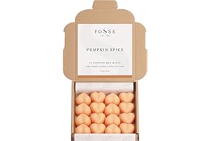 FOSSE LIVING Pumpkin Spice Strong Scented Wax Melts 16 Pack - Autumn Themed Gift Idea – Handmade in The UK