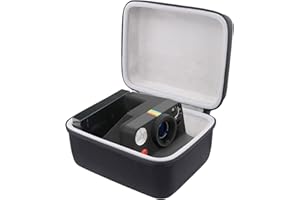 Khanka pour Polaroid Now Gen3,Now+ Gen3,Now Gen2,Now+ Gen2,Now,Now+,I-2,Flip,OneStep+ et OneStep 2–Coque de Rigide pour Appareils Photo Instantanés,Sac de Transport,Étui Uniquement (Fermeture Noire)
