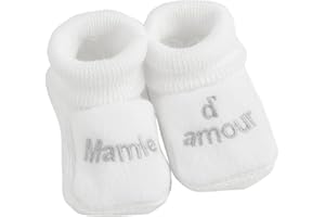 Kinousses - Par de Patucos para Bebé Blanco Blanco Talla 0-1 Meses