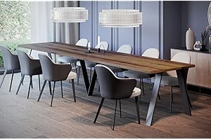 Endo-Moebel XXL Esstisch Lungo 130 cm - 405 cm erweiterbar Küchentisch bis 12 Personen Matt (Monastery Eiche)