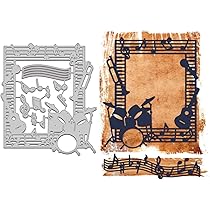 GLOBLELAND Music Box Fustelle per Fare La Decorazione Della Carta Tamburo Strumento Musicale Simbolo di Musica Taglio Muore Stencil per Scrapbooking Album di Foto