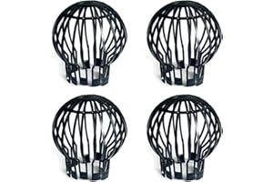 Houdao 4 Piezas Canalones y Bajantes Canalon Desague de Plástico Filtros para Canalones Protector de Canalones para Canalón para Hojas y Ramas Tamiz para Atrapar Hoja