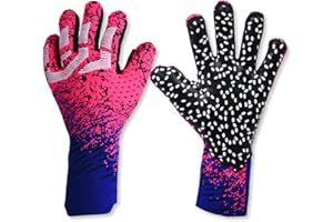 OLYSPM Guanti Portiere,Guanti da Portiere,Guanti da Calcio con Palmo in Lattice da 3 mm per un Controllo Superiore della Palla,Guanti Calcio Traspiranti e Flessibili per Professionisti e Principianti