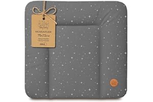 Wickelauflage Wickelunterlage abwaschbar und wasserdicht 75x72 cm - Wickelmatte zum Auflegen auf Wickeltisch Wickelaufsatz Wickelkommode oder Waschmaschine changing mat 75 x 72 Galaxie B