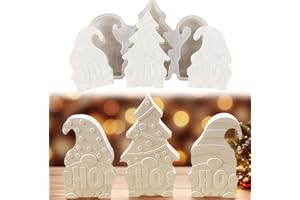 EKUKEON Silikonform Wichtel Weihnachten, Silikonformen Gießformen Weihnachten, Silikon Gießform Wichtel, Gießformen Silikon Weihnachten, Gipsformen Zum Gießen Für DIY Handwerk Weihnachtsdekorationen