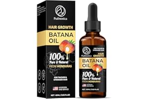 PSALMONICA Batana Oil for Hair Growth: Raw Batana Oil Dr Sebi Organic from Honduras - Veganic Natural Hair Growth Oil for Damaged Hair - Split Ends Hair Treatments for Women - 60ml (Brown)