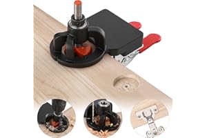 GQGP Dima per cerniera 35mm apri foro,Dima per Fori a Tasca ，Set di Guide per Cerniera Trapano Nascosta a Tazza Serie Fori Strumenti (Dima per cerniera 35mm, Lega di alluminio, Portatile)