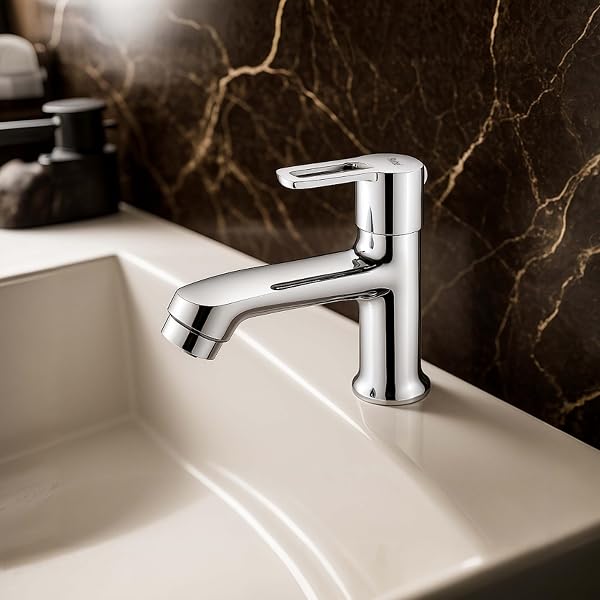 PARLOS Wasserfall-Wasserhahn Mit 2 Griffen – Chrom, Inkl. Pop-Up-Ablauf Und Zuleitungen