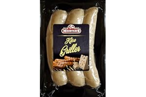 MEISTER'S Käsegriller | Gourmet Bratwurst mit Käse Emmentaler | Bautzner Wurst zum Grillen und Braten | 300g