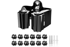 3-H 12 Pièces Accroche Balai Mural, Porte Balais Mural, Support Balais Mural pour Garage, Jardin, Buanderie