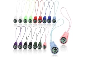 KWJEIULSOQ Mini Kompass Kinder Mini Überleben Kompas Sport, Multi-Farbe Tasche Kompass Sport Camping Wandern Minikompasse Outdoor Mini Kompass für Outdoor Reise, Kinder Geschenke,18 Stück