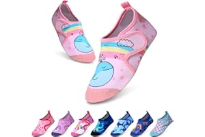 Tolaler Scarpe Mare Scoglio Bambino, Scarpe da Acqua Bambini Ragazze Ragazzi con Suola Ispessita e Antiscivolo Scarpe da Acqua Bambini Morbide e Resistenti/Spiaggia Piscina Surf Sport Acquatici