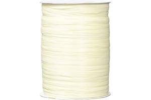 PRÄSENT - Rayon Raffia Biodegradable Ribbon Cream 100 meter spool