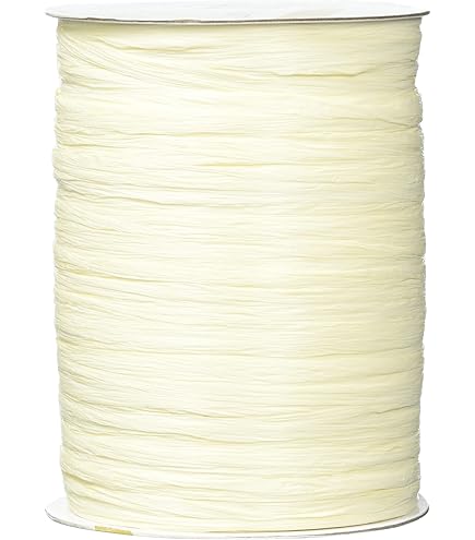 Raffia Sintetica Polyraphia - Rotolo 5mm X 200 Metri, Colore Naturale - Foto 10
