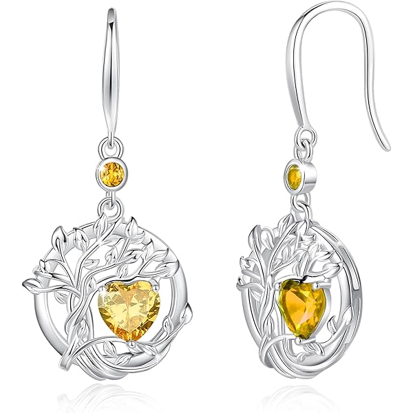 Orecchini Albero della vita in argento sterling 925 con turchese della