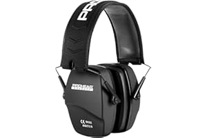 PROHEAR 016 Auriculares Antiruido Pasivos, NRR 26dB, Reducción de Ruido con Bolsa de Transporte, Protección Auditiva para Tiro, Fuegos Artificiales, Conciertos（Negro）