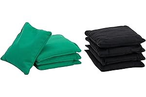 ‎WICKED WOOD GAMES Cornhole Bags – Cornhole Säckchen 2 x 4 Offizielle ACL-lizenziert – 450gr - Cornhole Spiel Outdoor - mehrere Farboptionen (Schwarz/Grün)