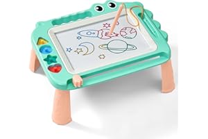 SGILE Toys for Kids, 14×11 inch Magnetic Drawing Board for Early Learning, Erasable Doodle Writing Pad Gift for Baby Girls Boys, Painting Sketch Pad with Four Stamps for 3 4 5 Year Old Toddlers, Green