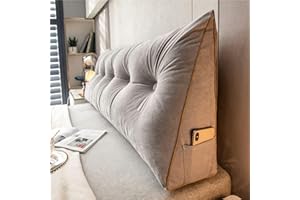 DMJLI-T Cuscino Schienale Letto e Divano Cuscino Cuneo per Letto Premium Imbottito Cuscino per Testiera Imbottita Cuscino per Lettino da Giorno Schienale Lettura Ad Angolo Triangolare