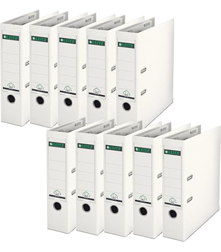 Etichette Per Cartelle Esselte-Leitz - Grigio, 32x190 Mm, Confezione Da 10, Per Raccolgitori In Plastica - Foto 7