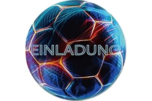 Tixlux 12 Einladungskarten zum Kindergeburtstag, 15 x 15 cm Fußball Einladungskarten, Geburtstagseinladungen für Jungen und Mädchen, Geburtstagseinladungen Kinder Geburtstagsfeier Kinderparty