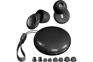 ODDROALLE Tapones Oidos Ruido Dormir 4 Filtros Ultra-Silenciosos, Eliminan Ronquidos/Ruido,Tapones Oidos Cancelacion de Ruido Lateral/Trabajo/Viaje Negro