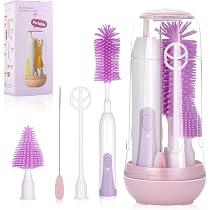 Set De Brosse à Biberon Portable - Silicone Alimentaire Avec égouttoir Et Boîte De Rangement - Pour Voyage Bébé