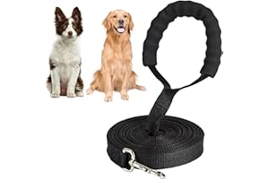 RUIOOMEEP Longe pour Chien Laisse Chien - 10m / 15m / 20m / Longe pour Chien, Longue Laisse pour Chien pour Chiens, Laisses de Dressage étanches pour Chiens de Grande et Petite