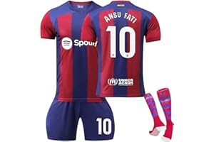 GENERISCH Barcelona 23/24 Neue Saison Hause/Auswärts Fußball Trikots Shorts Socken Set für Kinder/Erwachsene, Fussball Jersey Trainingsanzug für Junge Herren